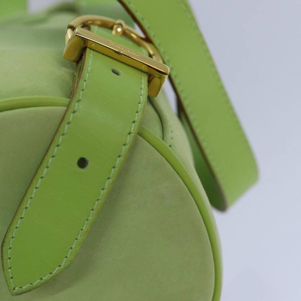 Salvatore Ferragamo Gancini Backpack Leather Green Auth yk14012 - Picture 9 of 16